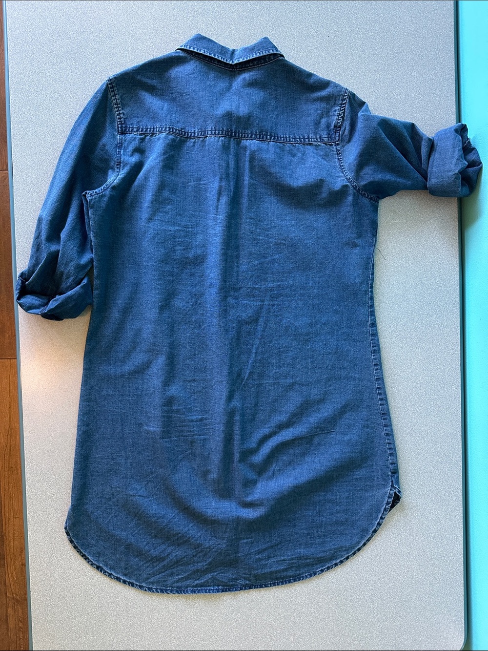 ABERCROMBIE & FITCH | MEDIUM PETITE | DENIM DRESS - Picture 7 of 7